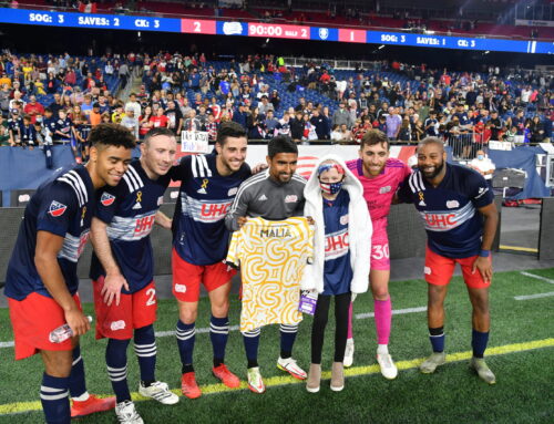 Malia inspires Matt Turner and Revs as honorary captain